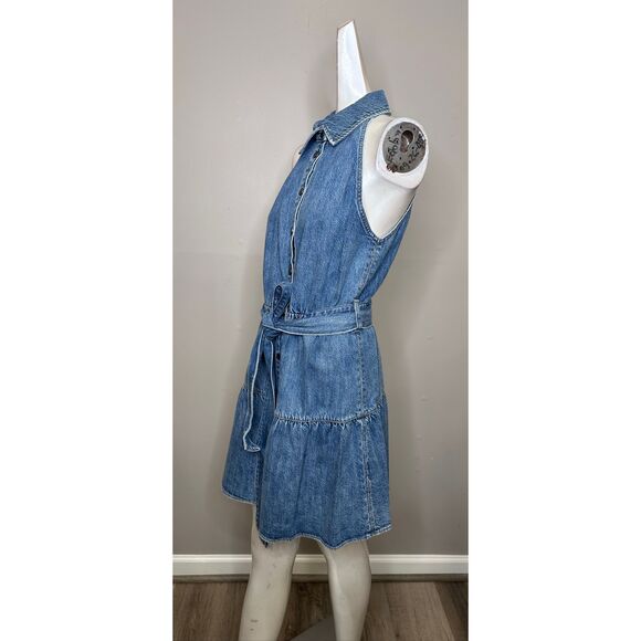 Alice + Olivia Women’s Miranda Denim Tie-Waist Minidress US 6 $375 - Picture 7 of 12